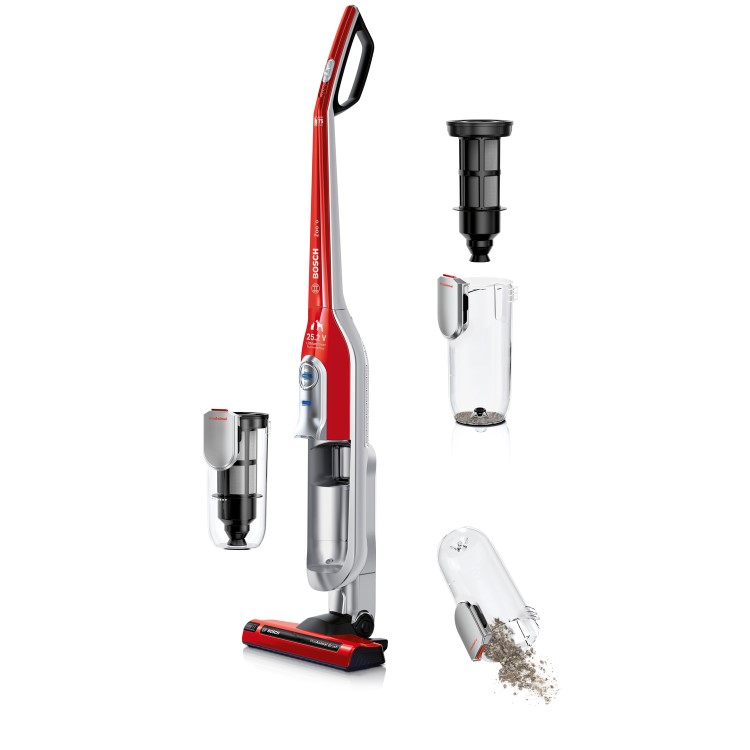 Bosch BCH6PETGB Athlet Animal Upright Cordless Vacuum Cleaner 0.9 L - Tornado Red