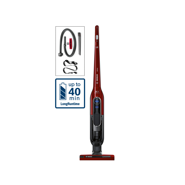 Bosch BCH6RE8KGB Athlet 18V LithiumPower Cordless Upright Vacuum Cleaner - Red