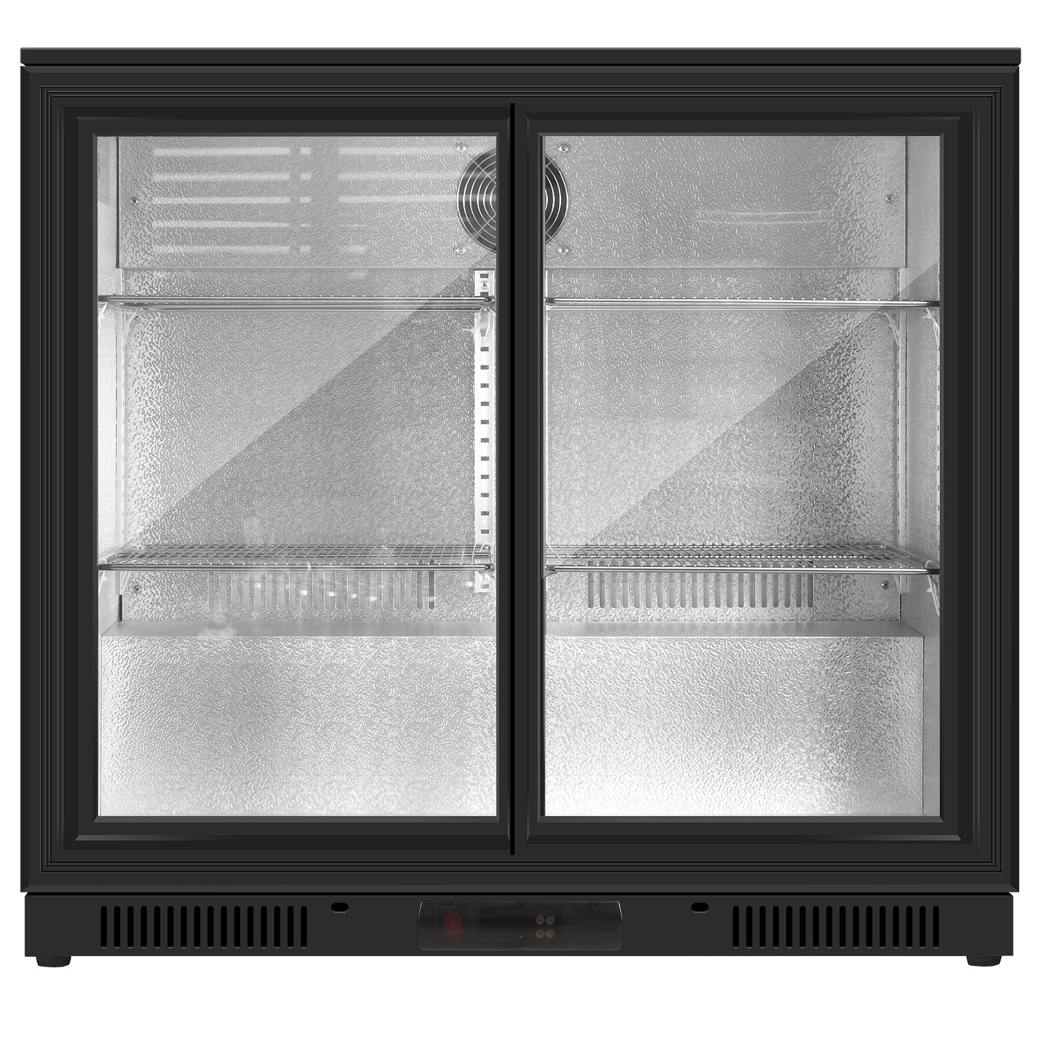 Double Sliding Door Back Bar Bottle Cooler Undercounter