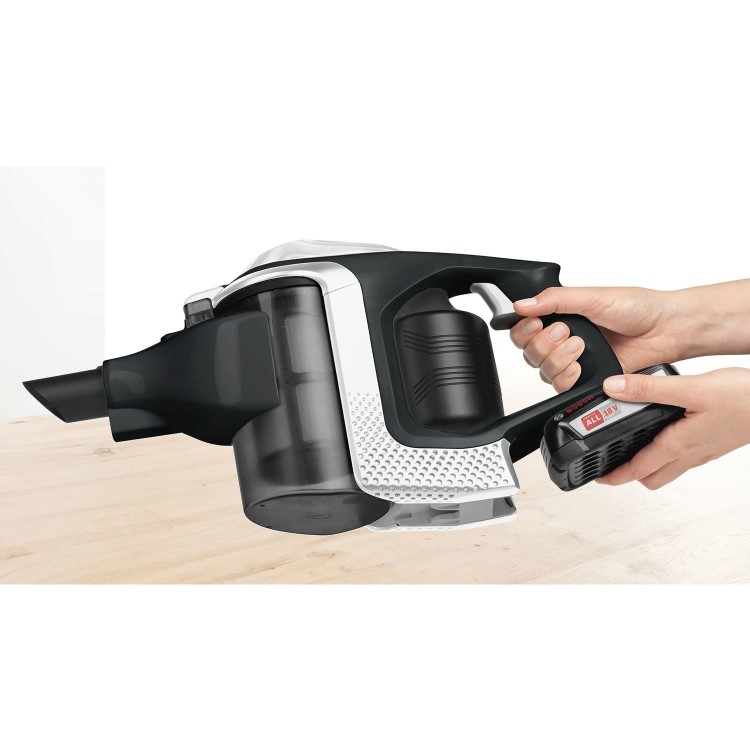 Bosch BCS101GB Unlimited Serie 8 Cordless Upright Vacuum Cleaner - Black & White