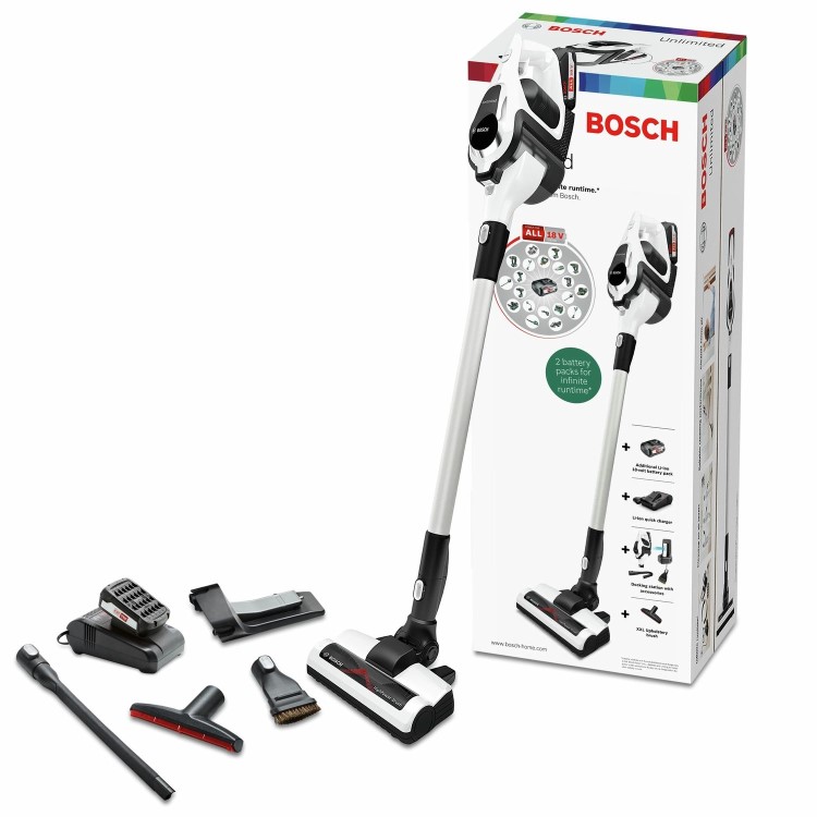 Bosch BCS122GB Cordless Upright Vacuum Cleaner - White