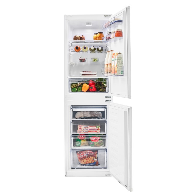 GRADE A2 - Beko BCSD150 54cm Wide 50-50 Integrated Upright Fridge Freezer - White