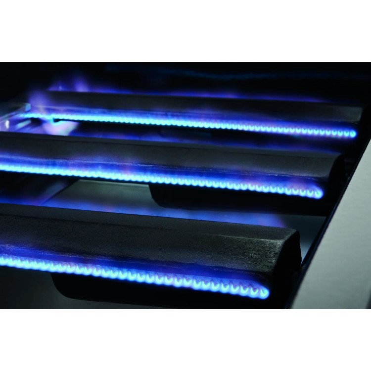 BeefEater 1500 Series - 4 Burner Gas BBQ Grill & Side Burner Trolley - Silver