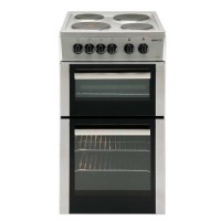 Beko BD532AS 50cm Double Cavity Electric Cooker With Sealed Plate Hob - Silver