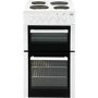 Beko BD533AW 50cm Wide Double Cavity Electric Cooker With Fan Cooking And Solid Plate Hob White