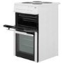 Beko BD533AW 50cm Wide Double Cavity Electric Cooker With Fan Cooking And Solid Plate Hob White
