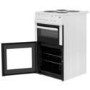 Beko BD533AW 50cm Wide Double Cavity Electric Cooker With Fan Cooking And Solid Plate Hob White