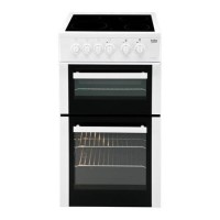 Beko BDC5422AW 50cm Double Cavity Electric Cooker with Ceramic Hob White