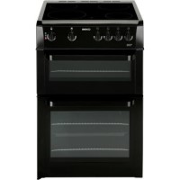 Beko BDC643K 60cm Double Cavity Electric Cooker WIth Ceramic Hob Black