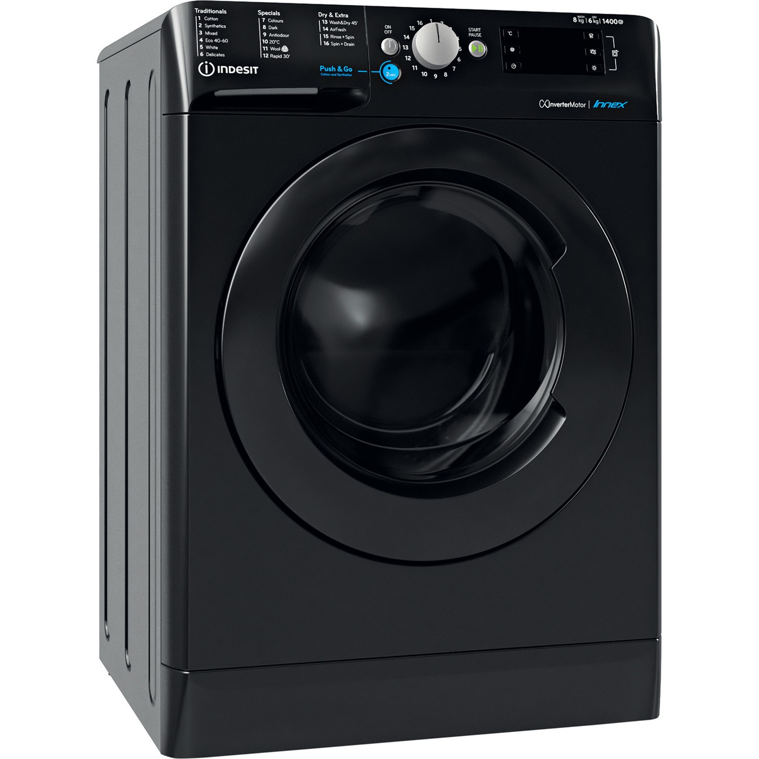Indesit innex push clearance wash and dry