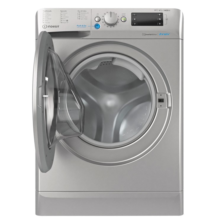 Indesit 8kg Wash 6kg Dry 1400rpm Washer Dryer - Silver