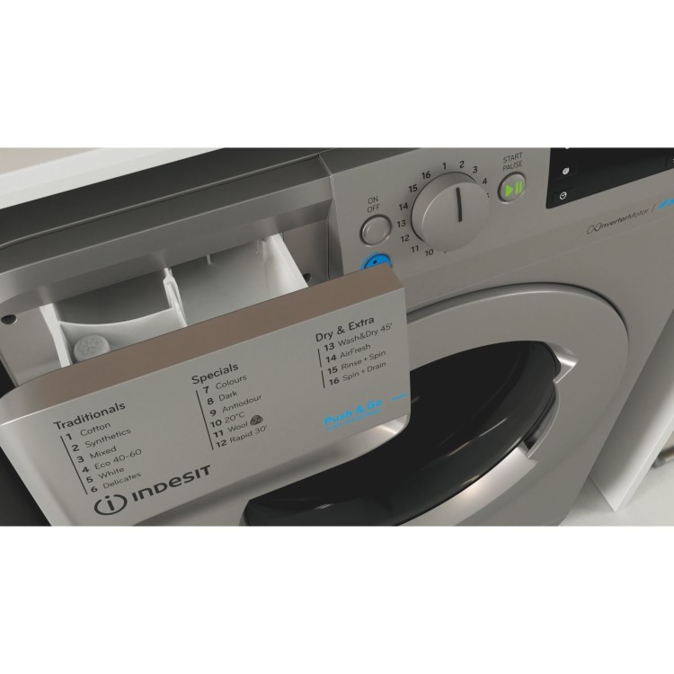 Indesit 8kg Wash 6kg Dry 1400rpm Washer Dryer - Silver