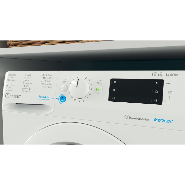 Indesit 8kg Wash 6kg Dry 1400rpm Washer Dryer - White