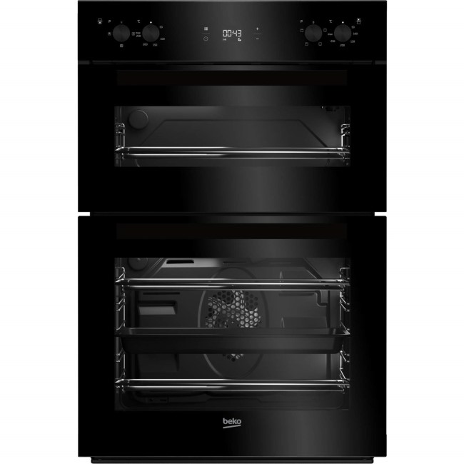 Beko BDF22300B Large Capacity Electric Built In Double Oven Black