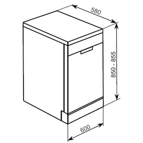 Baumatic BDF665W 60cm Freestanding Dishwasher White