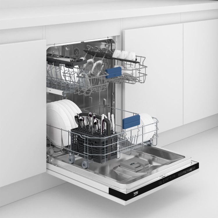 Beko Integrated Dishwasher – Fast+ C-rated Black Control Panel