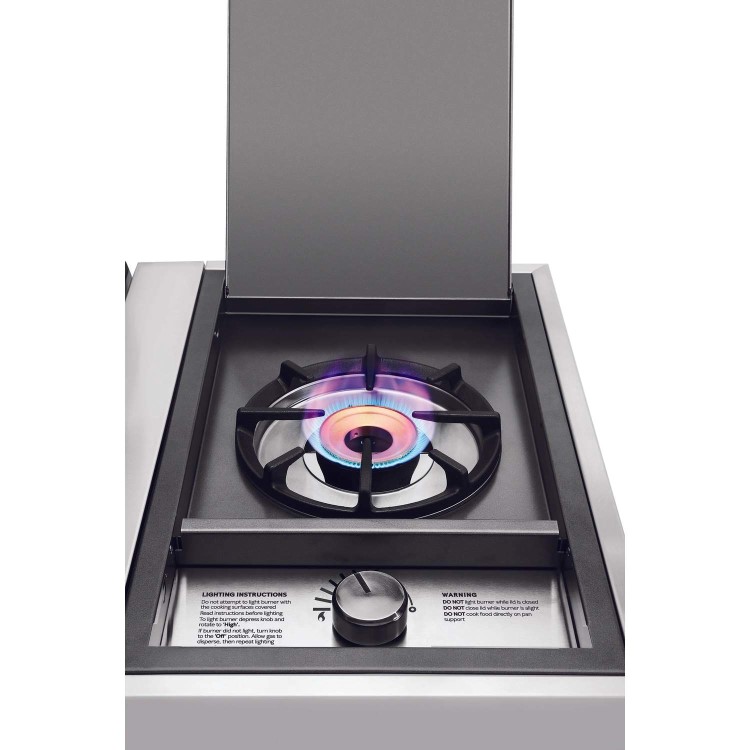 BeefEater 1500 Series - 4 Burner Gas BBQ Grill & Side Burner Trolley - Silver