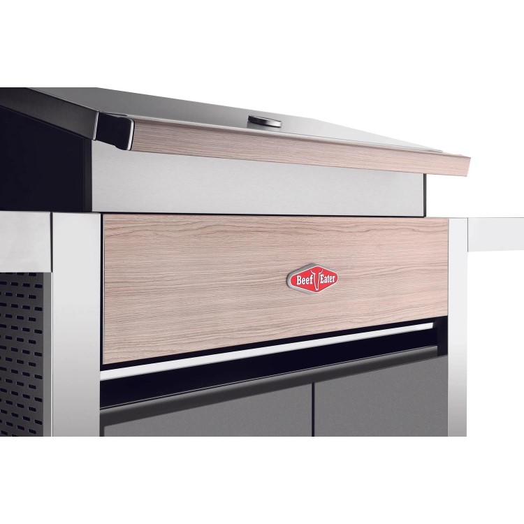 BeefEater 1500 Series - 4 Burner Gas BBQ Grill & Side Burner Trolley - Silver