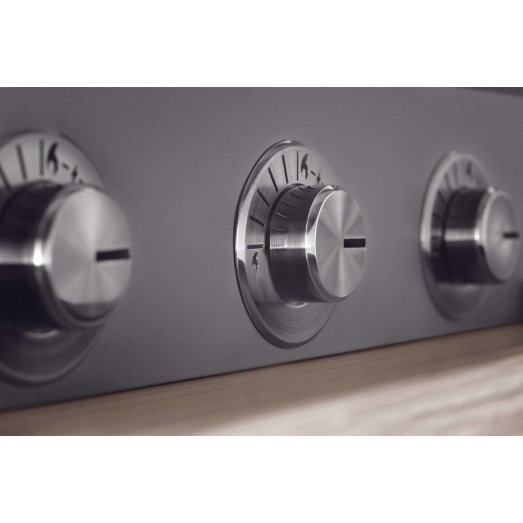 BeefEater 1500 Series - 4 Burner Gas BBQ Grill & Side Burner Trolley - Silver