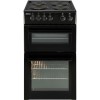 Beko BDV555AK 50cm Wide Double Oven Electric Cooker With Solid Hot Plate Hob Black