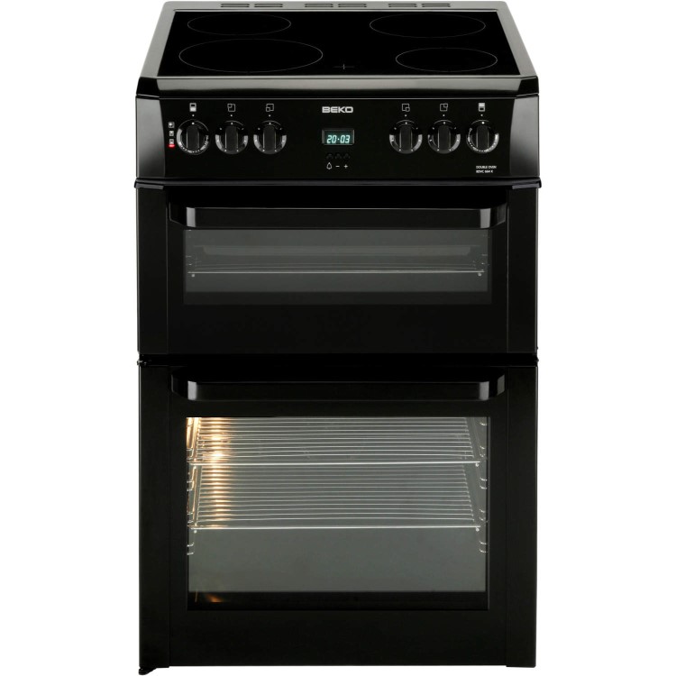 Beko BDVC664K Black Double Oven 60cm Electric Cooker