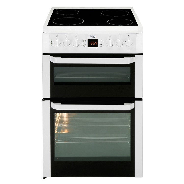 Beko BDVC667W Double Oven 60cm Electric Cooker with Programmable Timer White