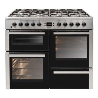 Beko BDVF100X Double Oven Dual Fuel Range Cooker - Stainless Steel