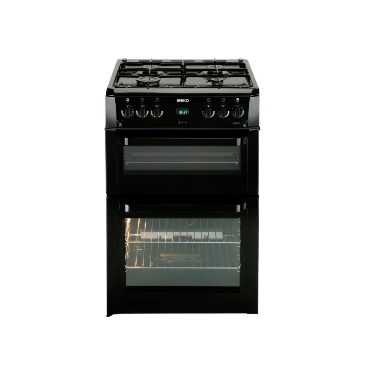Beko BDVG694KP Double Oven 60cm Gas Cooker - Black