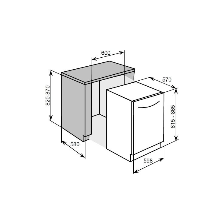 Baumatic BDWI660 14 Place Full Height Electronic Fully Integrated Dishwasher