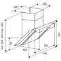 Baumatic BE700GL Angled Stainless Steel And Glass 70cm Wide Chimney Cooker Hood