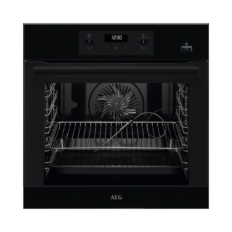 Refurbished AEG BEB355020B 60cm Single Built In Electric Oven Black