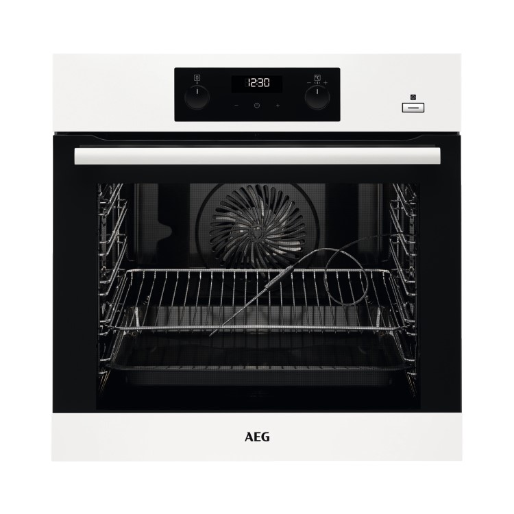 GRADE A2 - AEG BEB355020W SteamBake White Built in Single Oven - White
