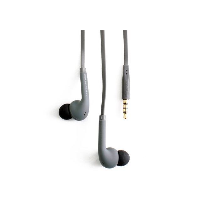 BoomPods Bassline In-Ear Headphones w/Mic and Remote - Grey
