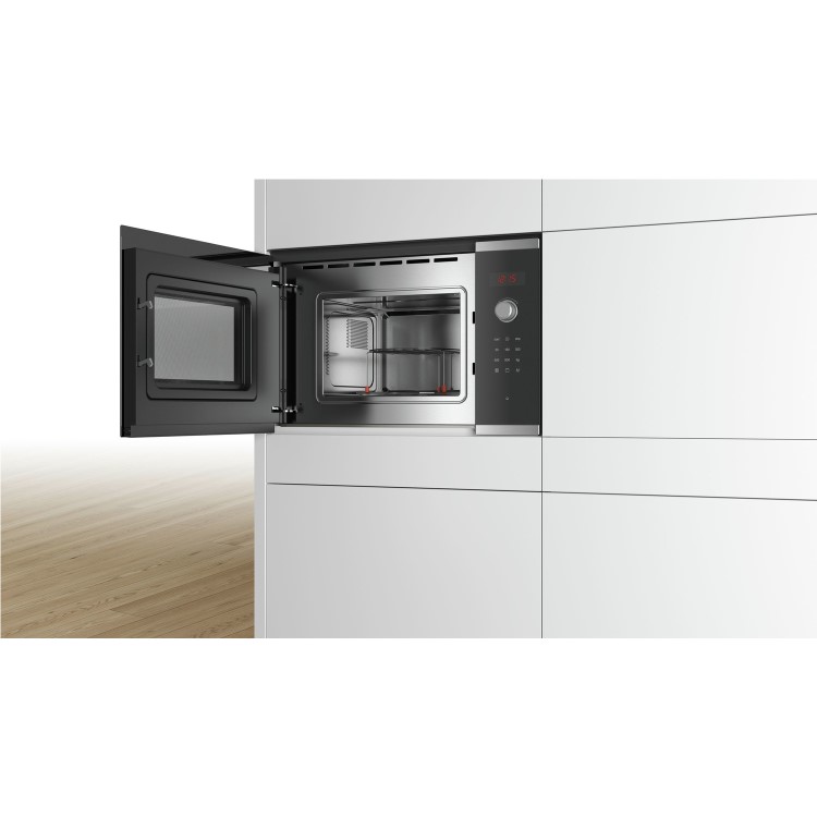 Bosch Serie 4 Built In Microwave Oven with Grill - Stainless Steel