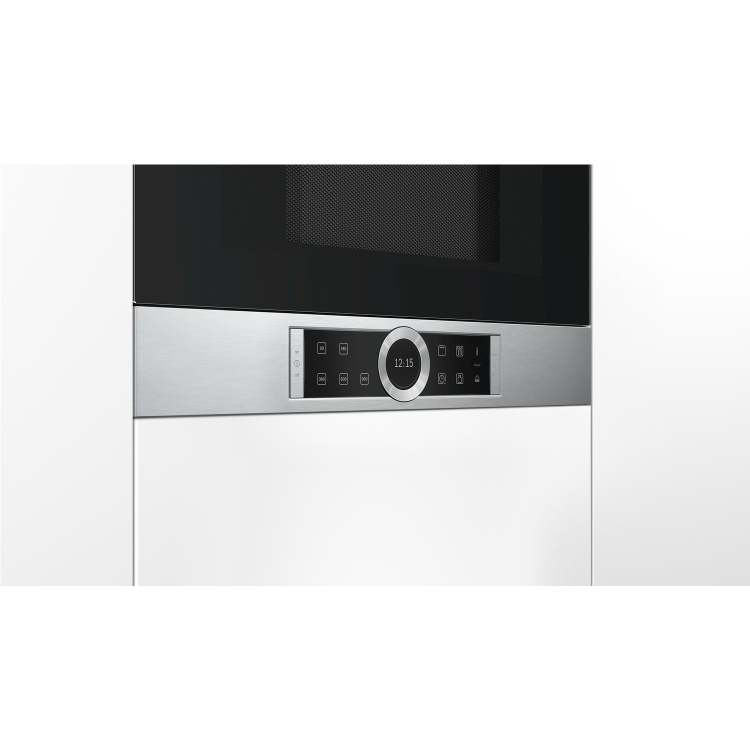 GRADE A2 - Bosch BEL634GS1B Serie 8 21L 900W Built-in Microwave with Grill Stainless Steel