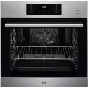 A2/BES355010M Refurbished AEG Steambake BES355010M 60cm Single Built In Electric Oven Stainless Steel