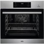 Refurbished AEG BES355010M 60cm Single Built In Electric Oven With SteamBake Antifingerprint Stainless Steel