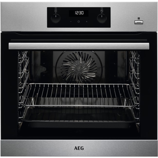 GRADE A2 - AEG BES355010M Electric Built-in Single Oven With SteamBake - Antifingerprint Stainless Steel