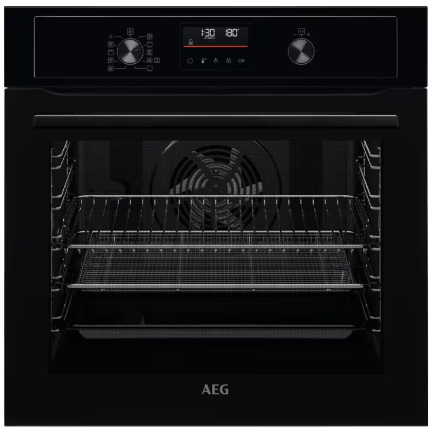 Aeg Black Bex535a61b 3000 Air Fry Electric Single Oven Size 59.4