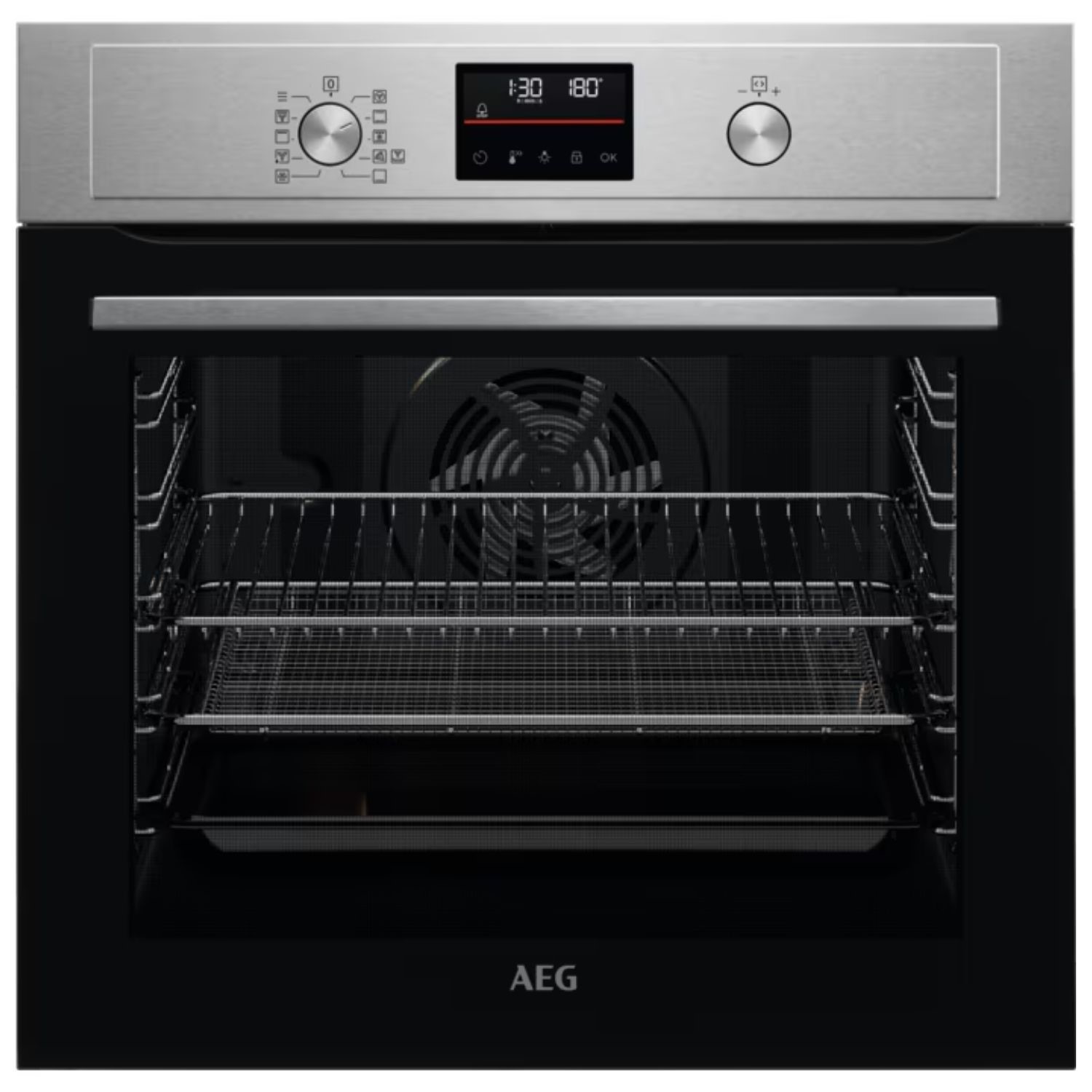 Aeg Stainless Steel Bex535a61m 3000 Air Fry Electric Single Oven Size 59.4