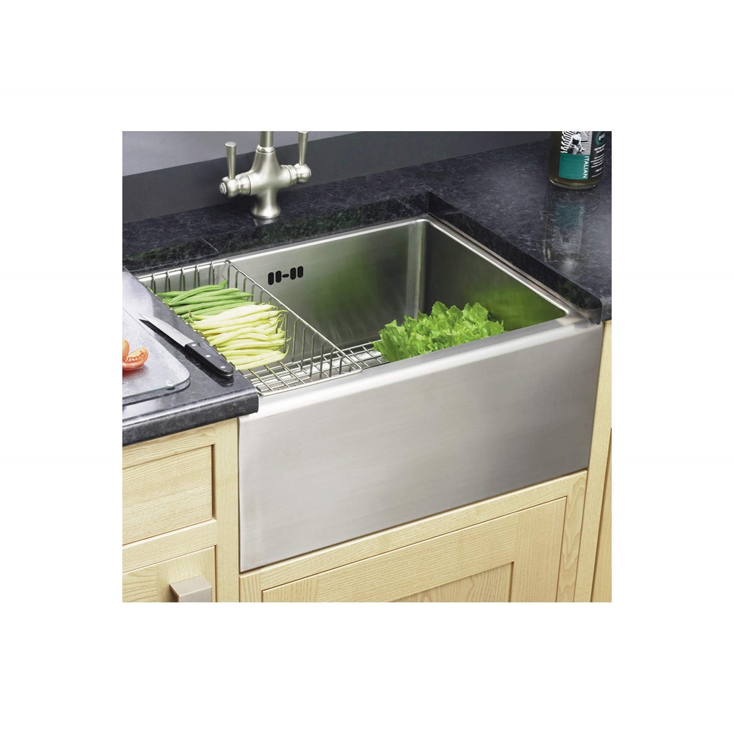 Astracast BEXBHOMEPK5 Belfast Single Bowl Ceramic Sink in White with