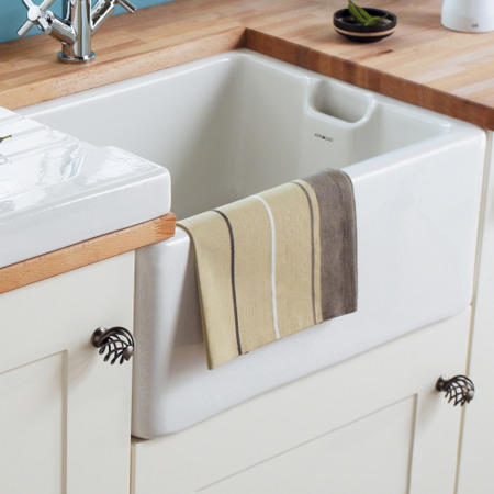 Astracast BF10WHHOMESK Belfast Single Bowl Ceramic Sink in White