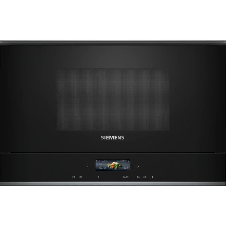 Refurbished Siemens iQ700 BF722L1B1B Built In 21L with Grill 900W Microwave Black