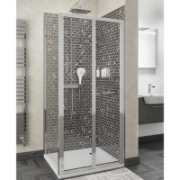 Claritas 6 Bi-Fold Shower Door - 900mm - without Side Panel