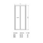 Claritas 6 Bi-Fold Shower Door - 900mm - without Side Panel