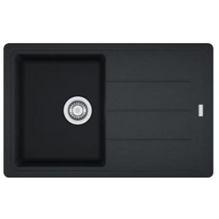 Franke Basis 1.0 Bowl Reversible Drainer Fragranite Composite Sink In Onyx Black