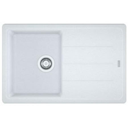 Franke BFG611PW Basis 1.0 Bowl Reversible Drainer Fragranite Composite Sink In Polar White