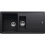 1.5 Bowl Inset Black Composite Kitchen Sink with Reversible Drainer - Franke