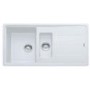 1.5 Bowl Inset White Composite Kitchen Sink with Reversible Drainer - Franke