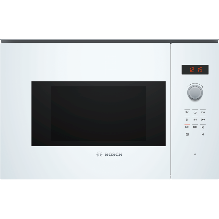 Refurbished Bosch Serie 4 BFL523MW0B Built In 20L 800W Microwave Oven White